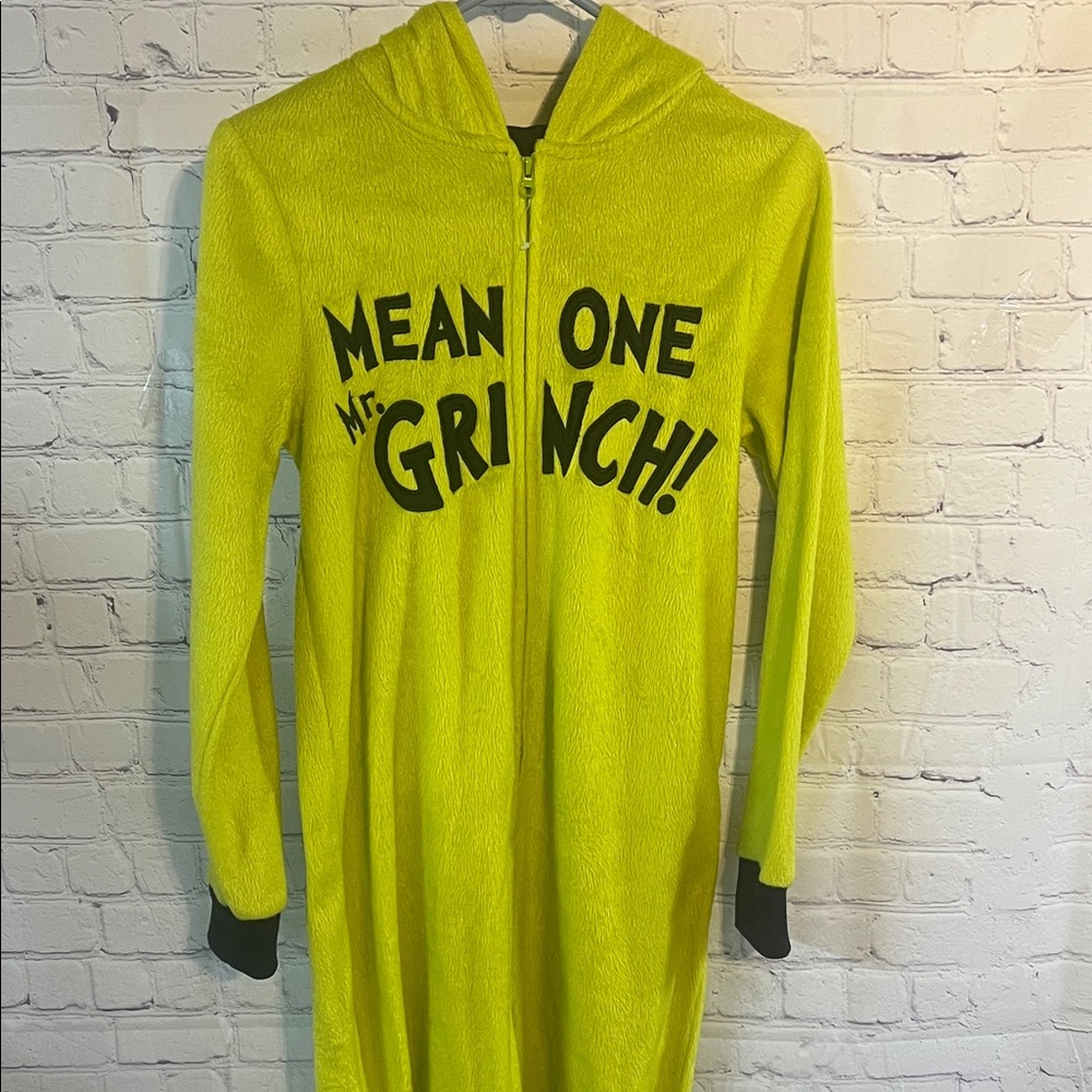 Child Mean One Mr. Grinch Onesie. With hood. Possibly new.